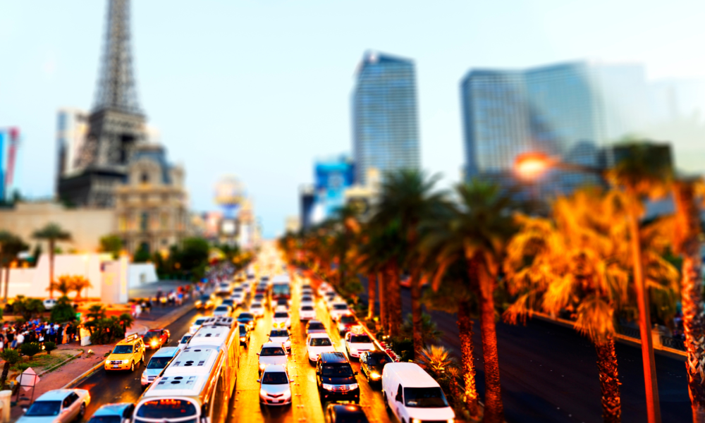 A view of the Las Vegas Strip
